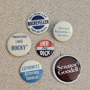Vintage Political Campaign Buttons Set